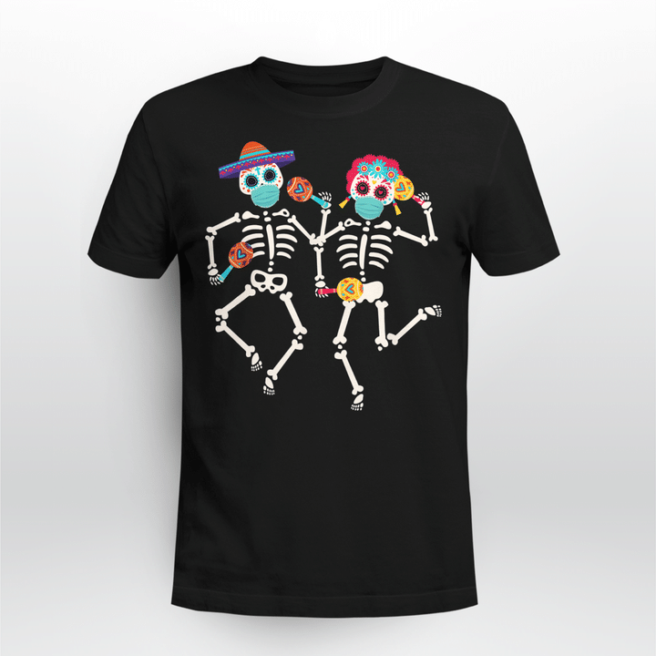 Day Of The Dead Classic T-Shirt Dancing Skeletons