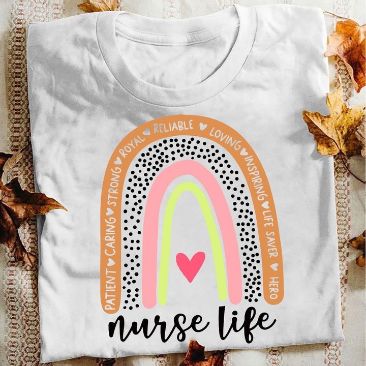 Nurse T-shirt Rainbow Nurse Life