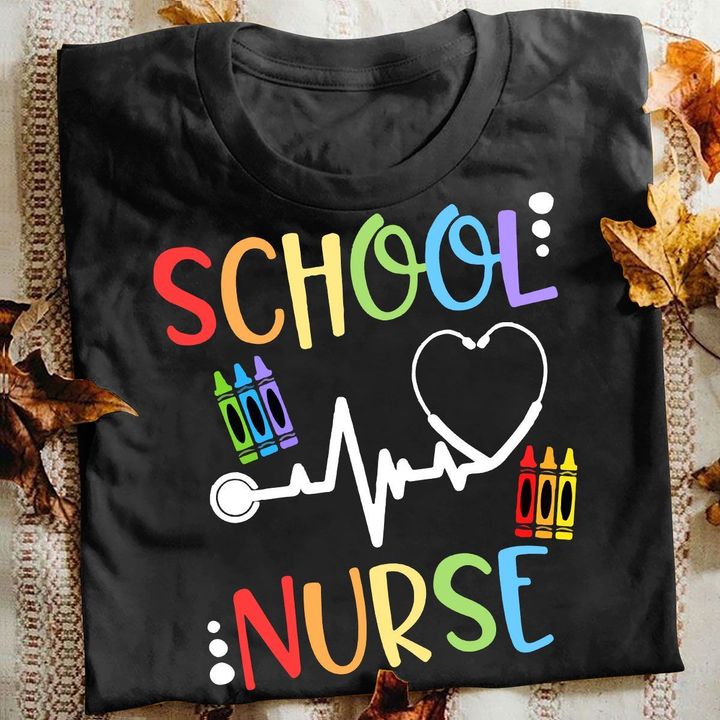 Nurse T-shirt Colorful School Nurse