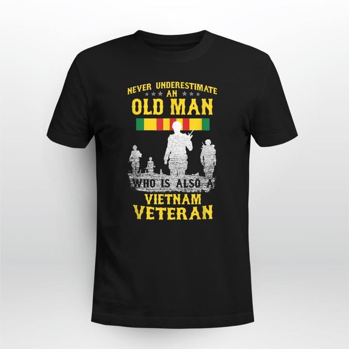 Veteran Classic T-shirt Mens Never Underestimate An Old Man