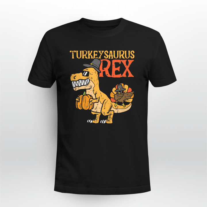 Thanksgiving Classic T-shirt Kids Turkeysaurus Rex Dab Turkey Dino