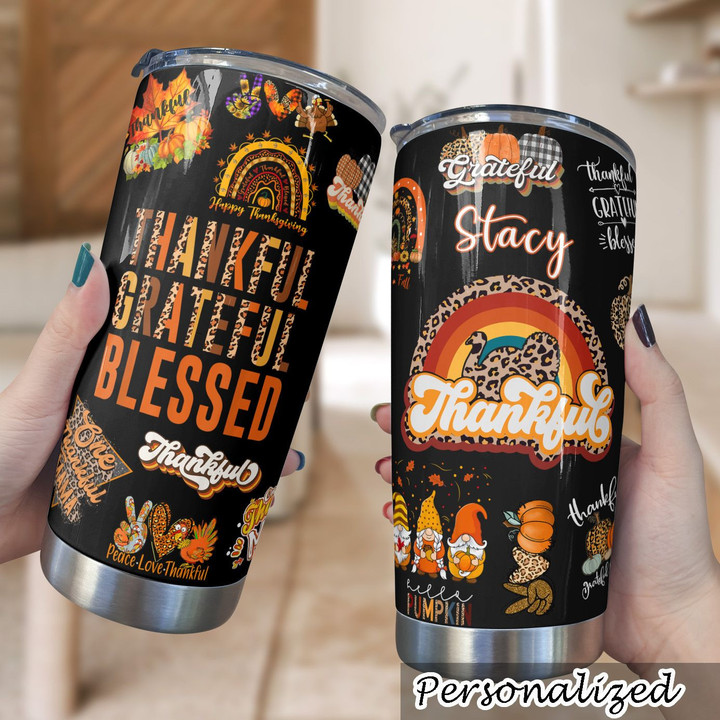 Thanksgiving Personalized 20Oz Stainless Steel Tumbler All Pattern