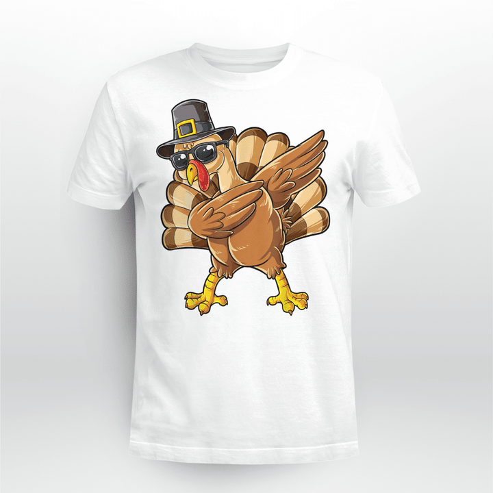 Thanksgiving T-shirt Dabbing Turkey