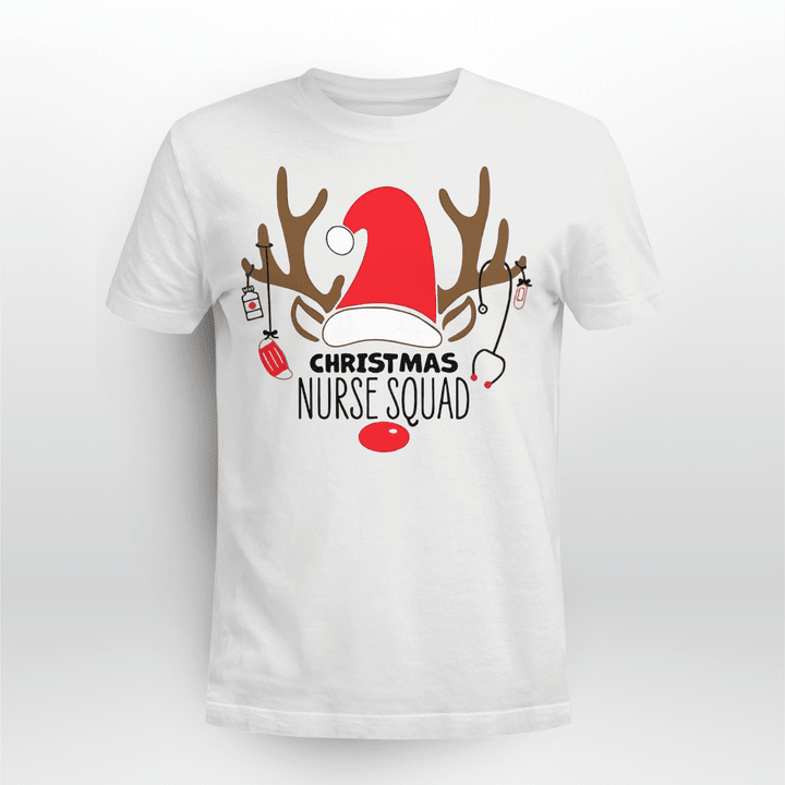 Nurse T-shirt Christmas Nurse Squad