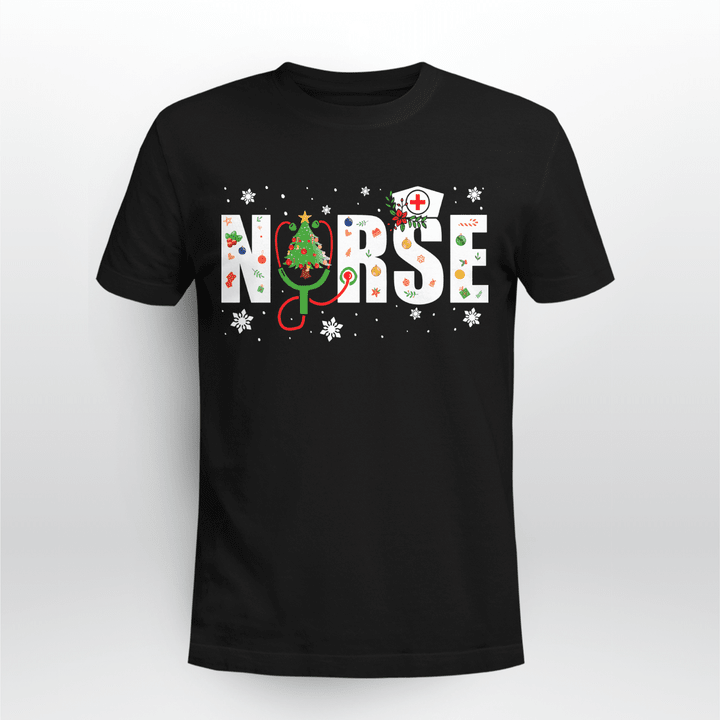 Nurse T-shirt Nurse Christmas