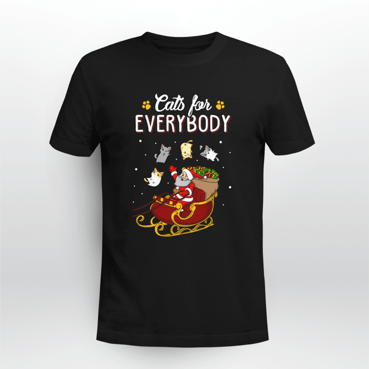 Cat Classic T-shirt Cats For Everybody Cat Christmas Ugly