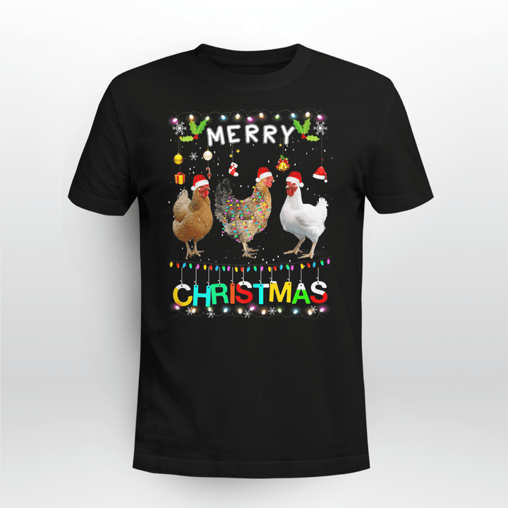Chicken 2021 Classic T-Shirt Merry Christmas Chicken