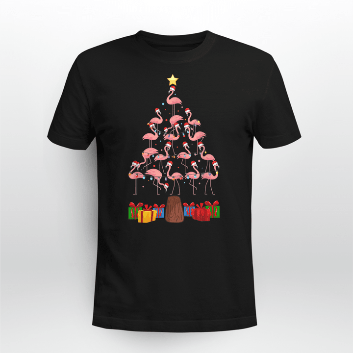 Flamingo Classic T-Shirt Christmas Tree