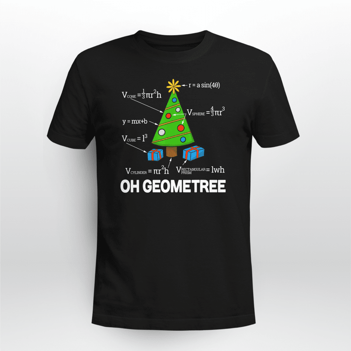 Math Teacher Christmas Classic T-shirt Oh Geometre