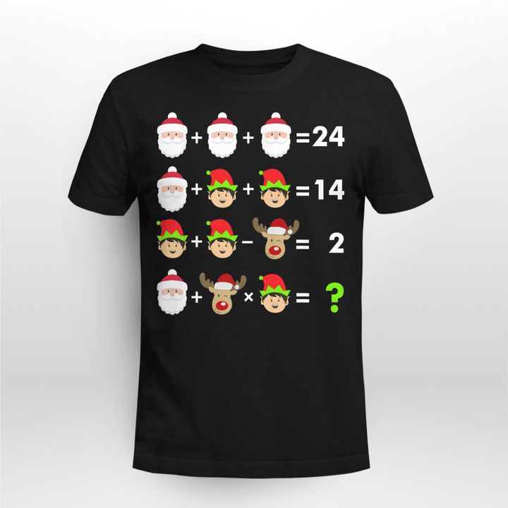 Teacher Classic T-shirt Math Teacher Christmas Shirt - Order of Operations Quiz