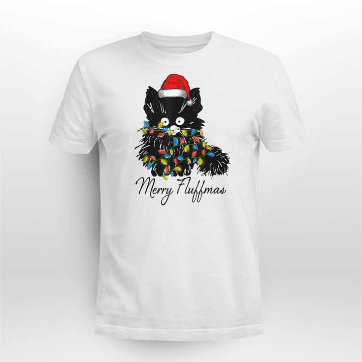 Cat Christmas Classic T-shirt Fluffmas