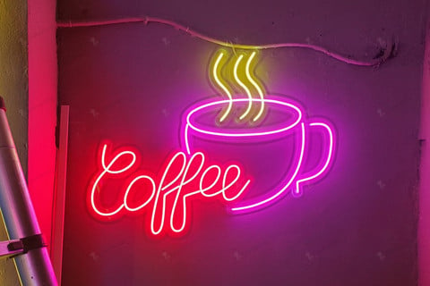 Cup of Coffee Led Neon Sign, Coffee Neon Sign, Cafe Neon Sign, Coffee Bar  Neon Sign, Neon Decorations - Lynseriess