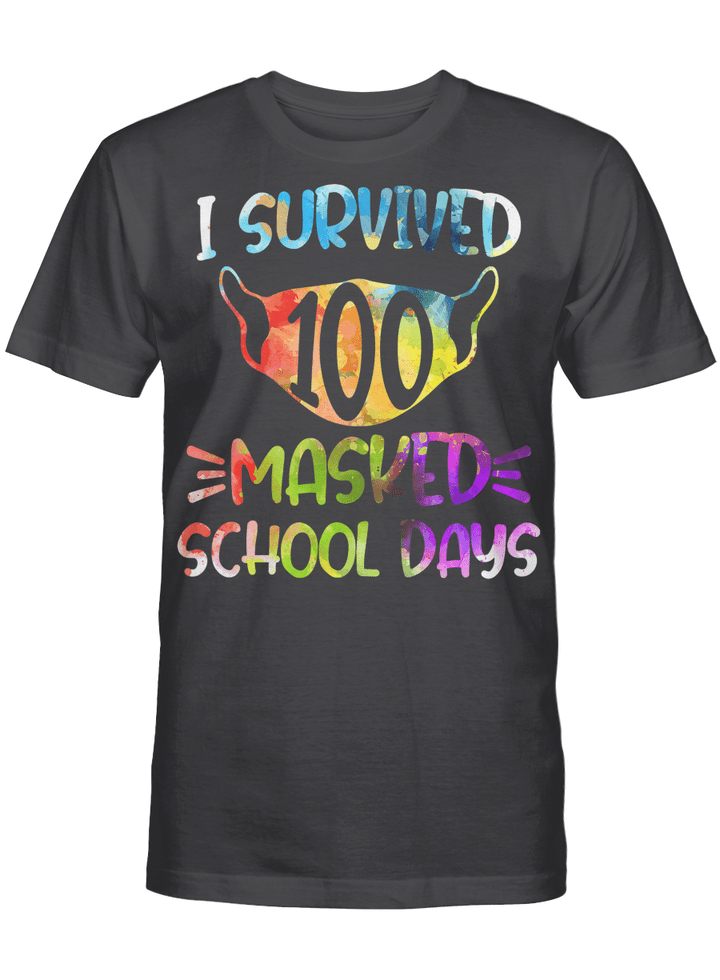 I Survived 100th Masked School Day Funny Quarantine T-Shirt