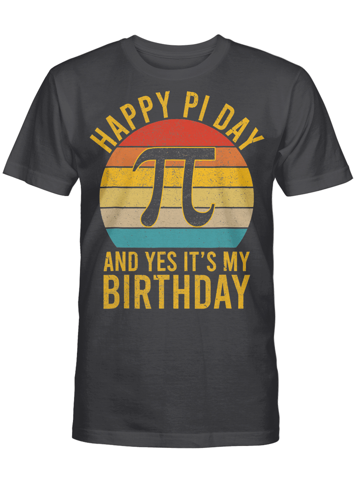 Born on Pi Day Birthday Decorations Happy 14 March 14th Gift T-Shirt