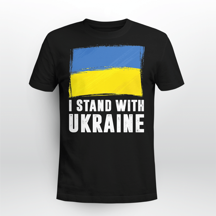 I Stand with Ukraine Ukrainian flag supporting Ukraine T-Shirt