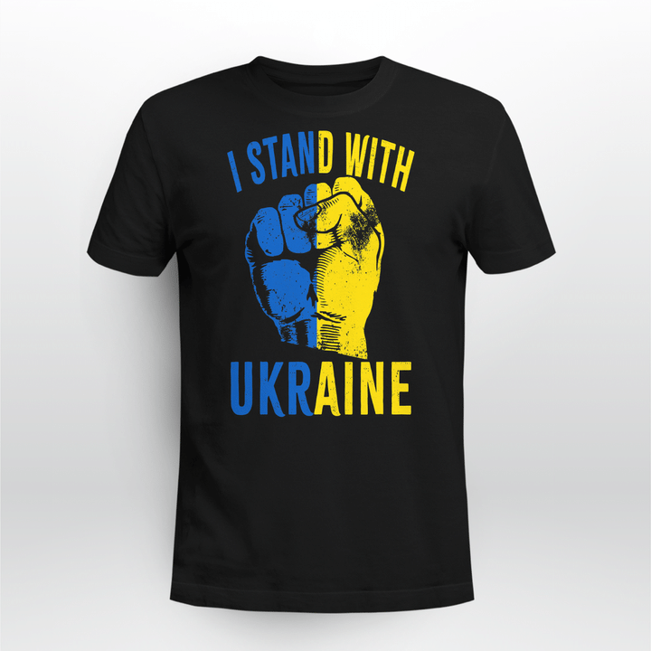 I Stand With Ukraine Flag Power Support Ukraine T-Shirt