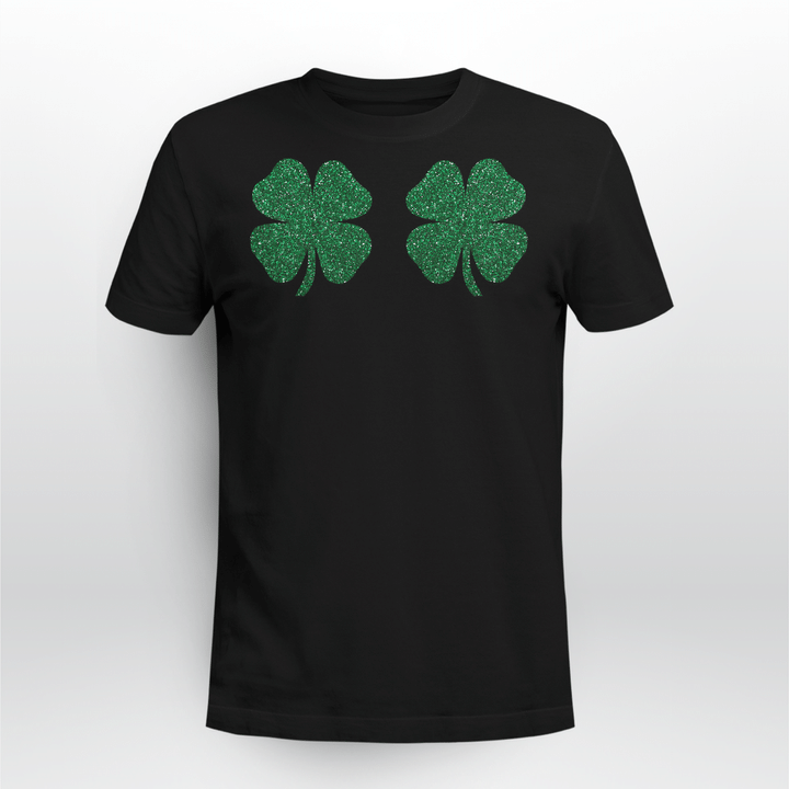 Shamrocks Boobs Irish St Patricks Day Clover Women Girl Cute T-Shirt