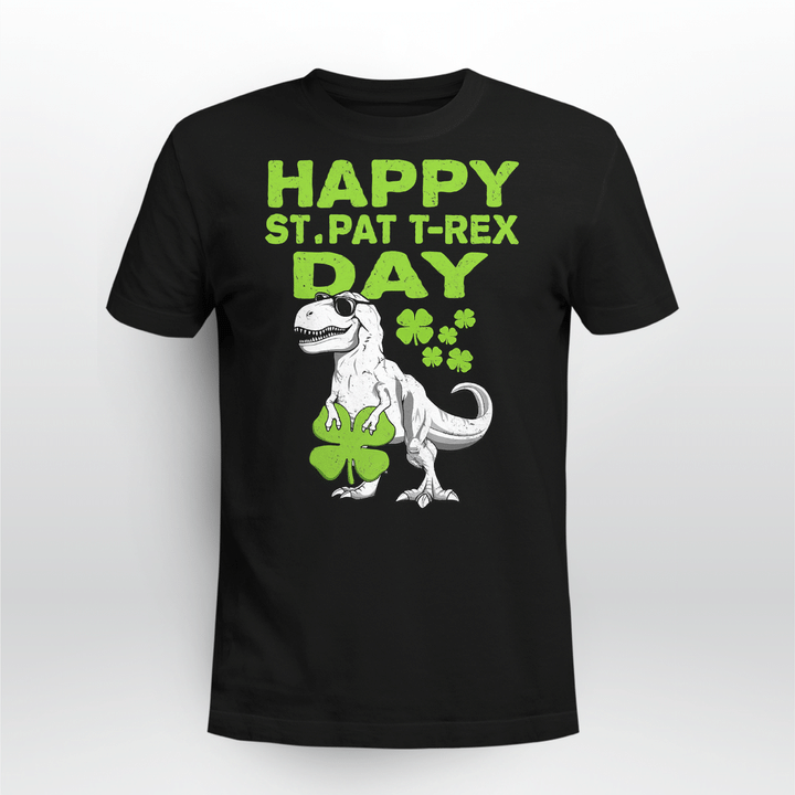 Happy St Pat Trex Day Dino St Patricks Day Toddler Boys Gift T-Shirt