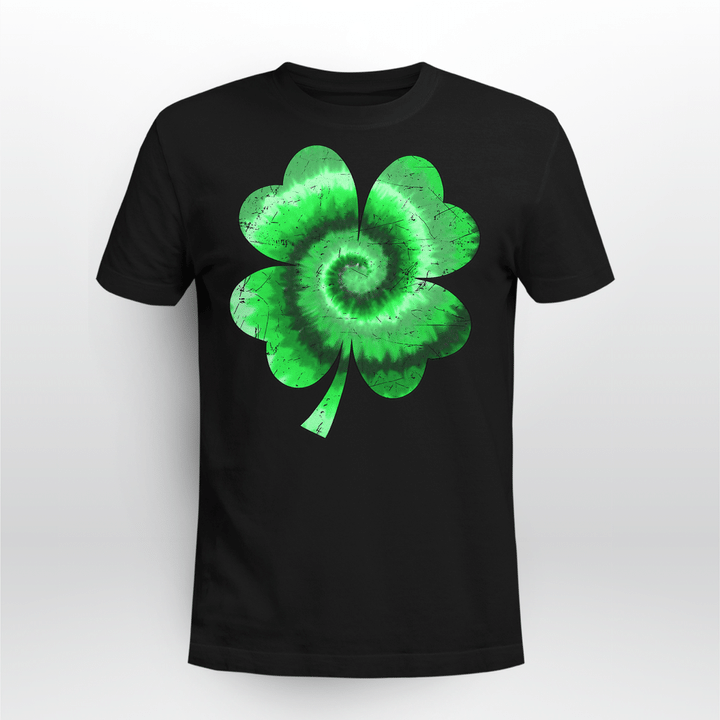 Irish Shamrock Tie Dye Happy St Patrick's Day Go Lucky Gift T-Shirt