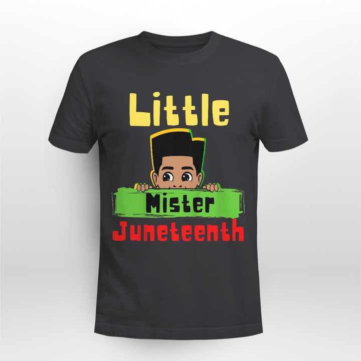 Kids Black Boy Little Mister Juneteenth Son Toddler Boys Sons Fun T-Shirt