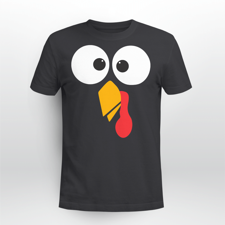 Thanksgiving Turkey Face Matching Family Costume Cute Kids T-Shirt