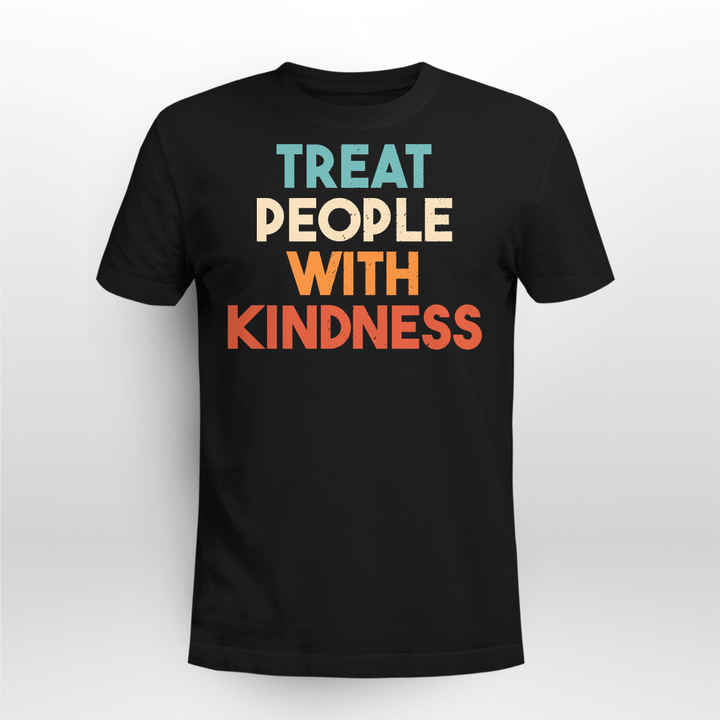Treat People With Kindness Cute Retro Style Pullover Hoodie