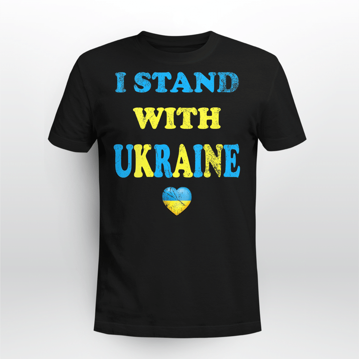 Womens I Stand With Ukraine V-Neck T-Shirt
