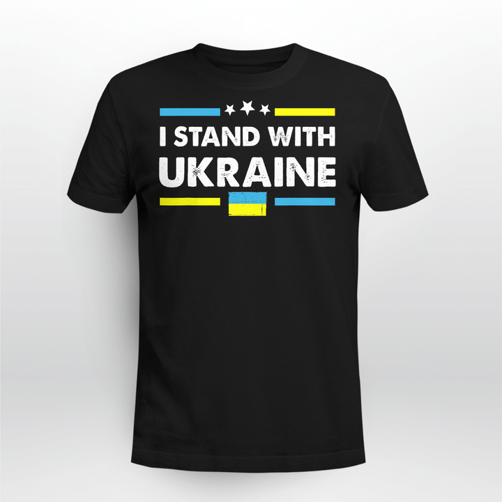 I Stand with Ukraine Ukrainian flag supporting Ukraine T-Shirt