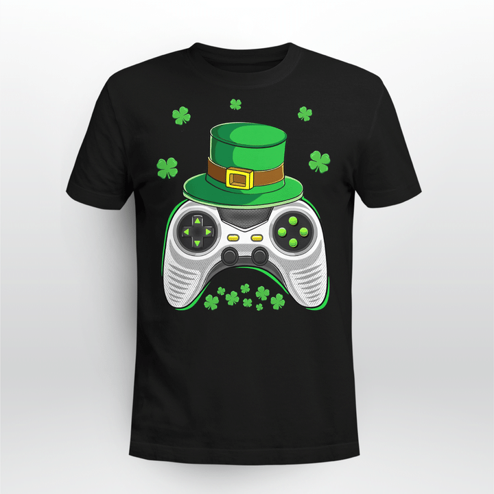 Video Game Controller Irish Gamer Boys St Patricks Day Men T-Shirt