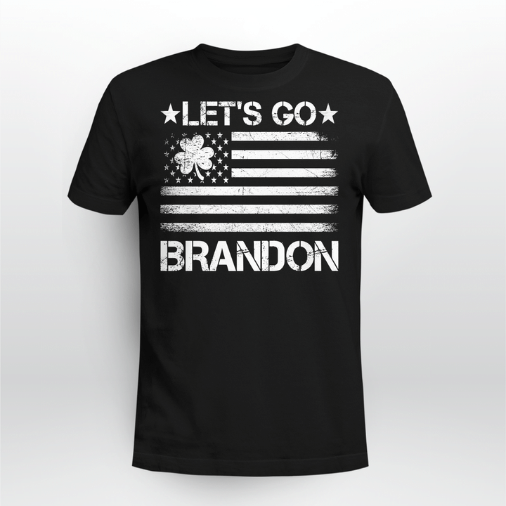 Lets Go Brandon St Patricks Day Irish American Flag Shamrock Premium T-Shirt