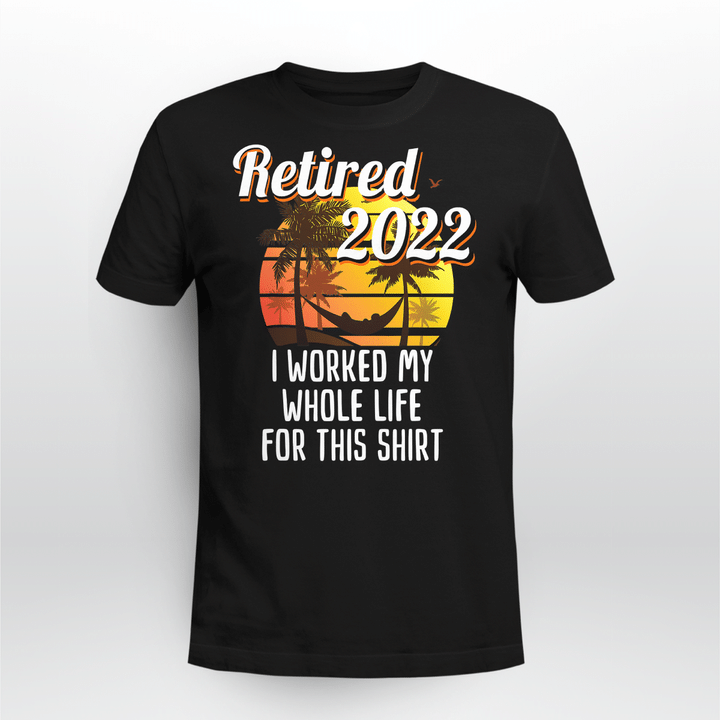 Palmtree Sunset  Funny Retirement 2022 Gift  Mens & Womens T-Shirt