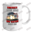America Needs Jesus One Nation Under God Ceramic Mug 15oz