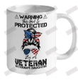 Warning This Girl Is Protected By A Veteran Ceramic Mug 11oz