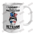 Warning This Girl Is Protected By A Veteran Ceramic Mug 15oz
