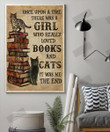 ETTA130 Once Upon A Time There Was A Woman Who Really Loved Books And Cats Vertical Poster