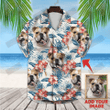 Custom Leaves & Flowers Pattern Hawaiian Shirt