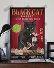 Black Cat Bakery Vertical Poster