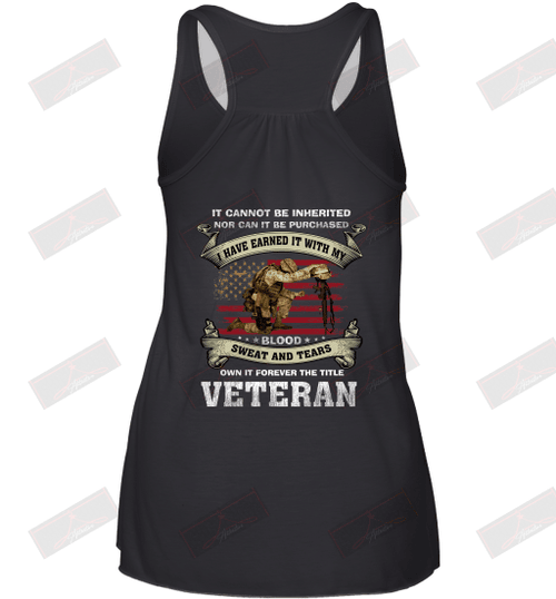 I Have Earned It With My Blood Sweat And Tears Racerback Tank