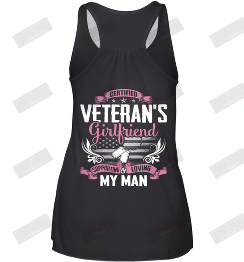 Certified  Veteran_s Girlfriend  Supporting and Loving My Man Racerback Tank