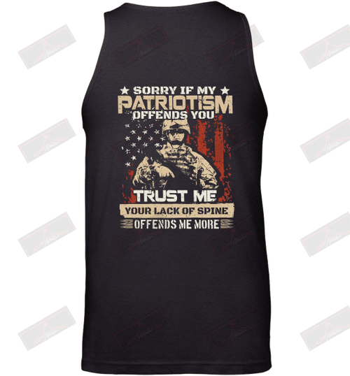 Sorry If My Patriotism Offends You Veteran Tank Top