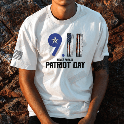 911 Never Forget Patriot Day Full T-shirt Front
