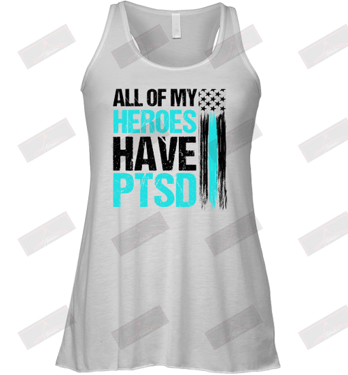 All Of My Heroes Have PTSD Racerback Tank