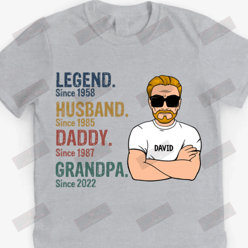 Legend Husband Daddy Grandpa Blond Hair T-shirt