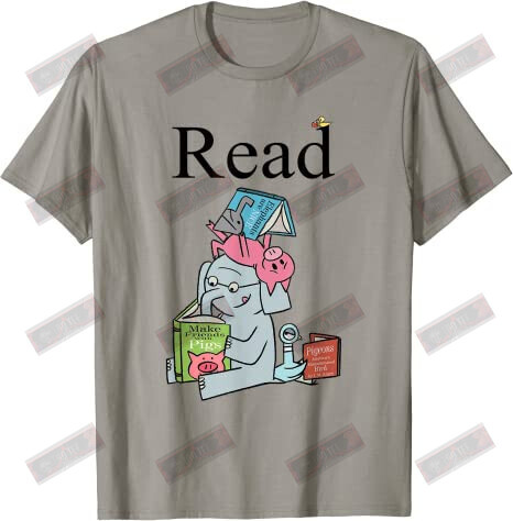 Reading Funny Elephants T-shirt