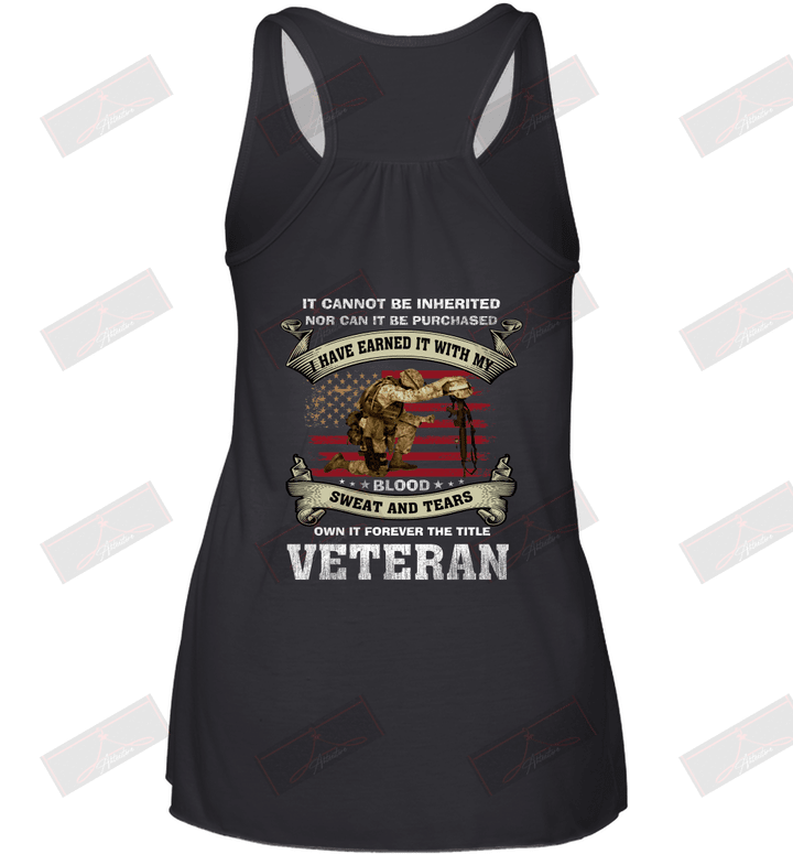 I Have Earned It With My Blood Sweat And Tears Racerback Tank