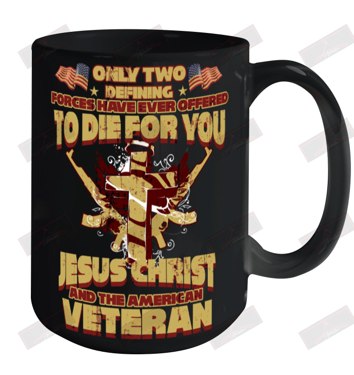Jesus Christ And The American Veteran Ceramic Mug 15oz
