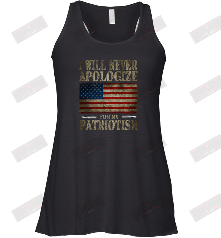 I Will Never Apologize For My Patriotism Racerback Tank