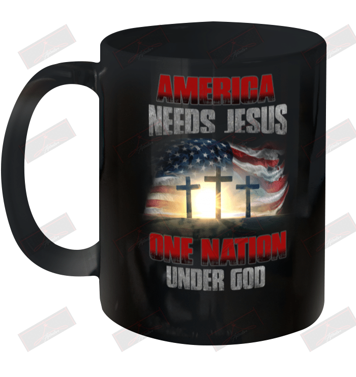 America Needs Jesus One Nation Under God Ceramic Mug 11oz
