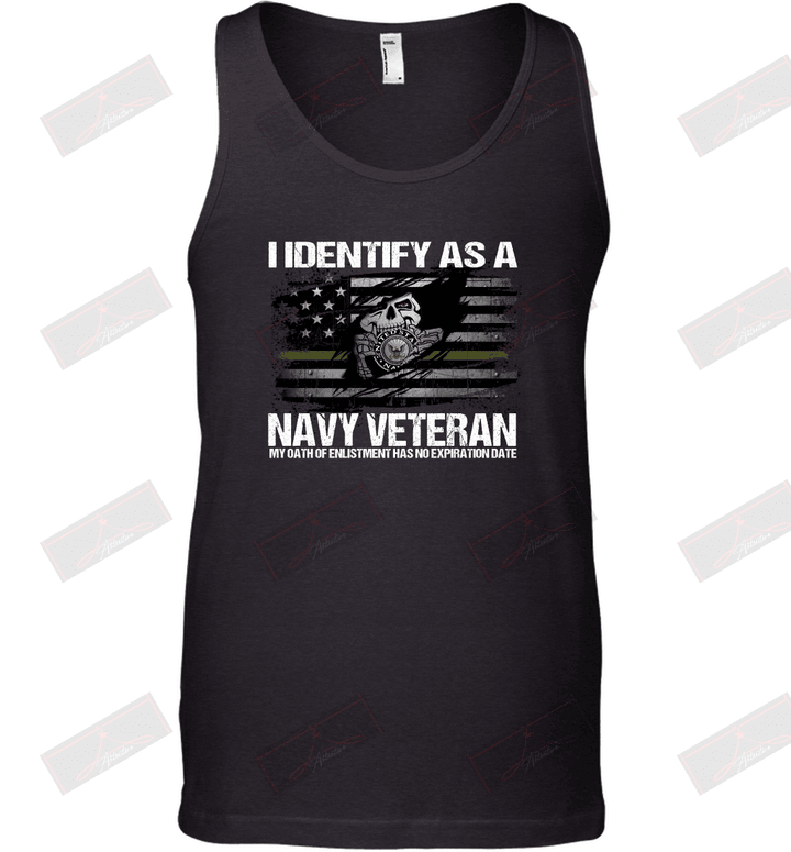 I Identify As A Navy Veteran Tank Top