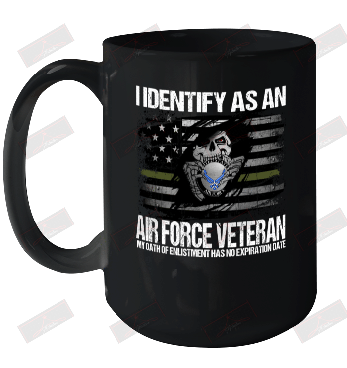 I Identify As An Air Force Veteran Ceramic Mug 15oz
